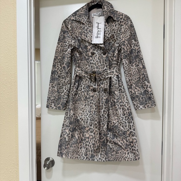 Joseph Ribkoff Jackets & Blazers - NWT Joseph Ribkoff Vintage Leopard Animal Print Trench Coat Size 8 Medium